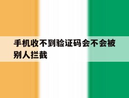 手机收不到验证码会不会被别人拦截