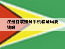 注册谷歌账号手机验证码要钱吗