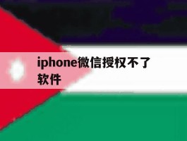 iphone微信授权不了软件