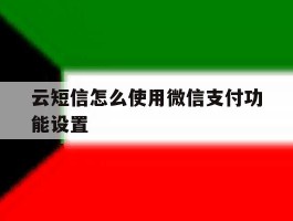 云短信怎么使用微信支付功能设置