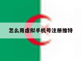 怎么用虚拟手机号注册推特