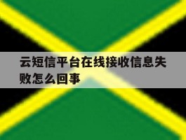 云短信平台在线接收信息失败怎么回事