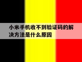 小米手机收不到验证码的解决方法是什么原因