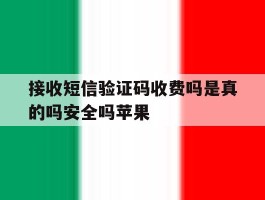 接收短信验证码收费吗是真的吗安全吗苹果