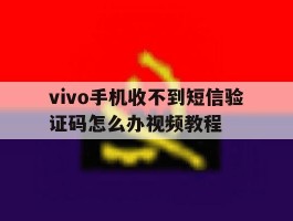 vivo手机收不到短信验证码怎么办视频教程