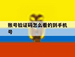账号验证码怎么看的到手机号