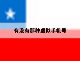 有没有那种虚拟手机号