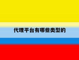 代理平台有哪些类型的