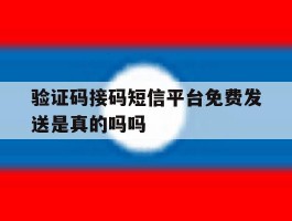 验证码接码短信平台免费发送是真的吗吗