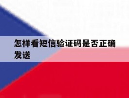 怎样看短信验证码是否正确发送