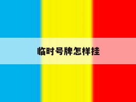 临时号牌怎样挂