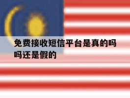 免费接收短信平台是真的吗吗还是假的