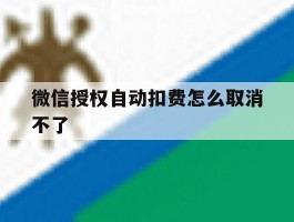 包含微信授权自动扣费怎么取消不了的词条