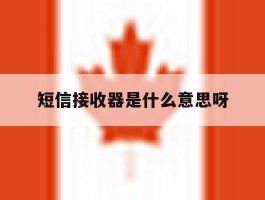 短信接收器是什么意思呀