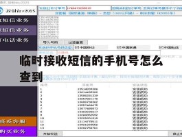 临时接收短信的手机号怎么查到