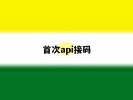 首次api接码