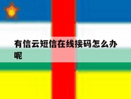 有信云短信在线接码怎么办呢
