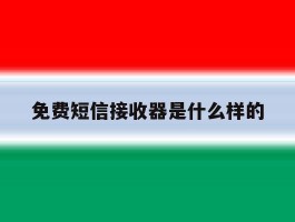 免费短信接收器是什么样的
