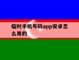 临时手机号码app安卓怎么用的的简单介绍