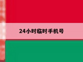 24小时临时手机号