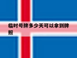 临时号牌多少天可以拿到牌照