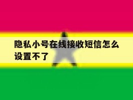 隐私小号在线接收短信怎么设置不了