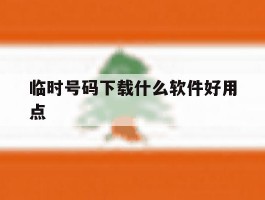 临时号码下载什么软件好用点