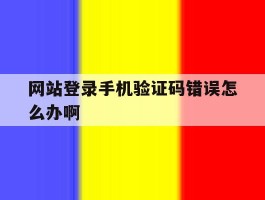 网站登录手机验证码错误怎么办啊