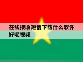 在线接收短信下载什么软件好呢视频