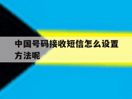 中国号码接收短信怎么设置方法呢
