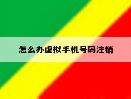 怎么办虚拟手机号码注销