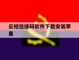 云短信接码软件下载安装苹果
