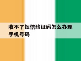 收不了短信验证码怎么办理手机号码