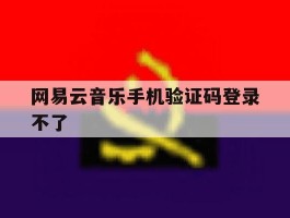 网易云音乐手机验证码登录不了
