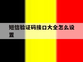 短信验证码接口大全怎么设置