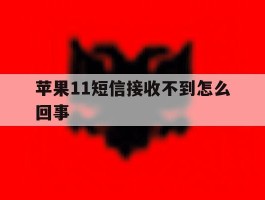 苹果11短信接收不到怎么回事