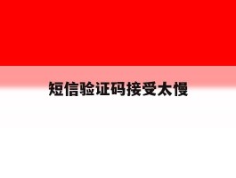短信验证码接受太慢