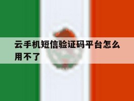 云手机短信验证码平台怎么用不了