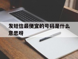 发短信最便宜的号码是什么意思呀