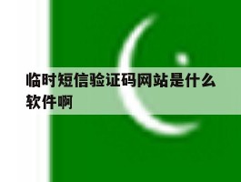 临时短信验证码网站是什么软件啊