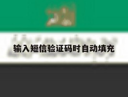 输入短信验证码时自动填充
