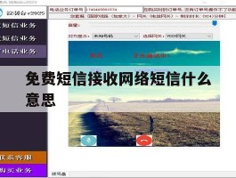 免费短信接收网络短信什么意思