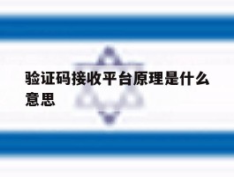 验证码接收平台原理是什么意思