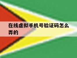 在线虚拟手机号验证码怎么弄的