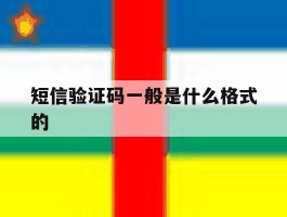 短信验证码一般是什么格式的