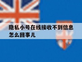 隐私小号在线接收不到信息怎么回事儿