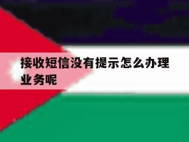 接收短信没有提示怎么办理业务呢