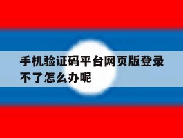 手机验证码平台网页版登录不了怎么办呢