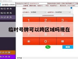 临时号牌可以跨区域吗现在