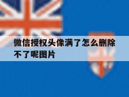 包含微信授权头像满了怎么删除不了呢图片的词条